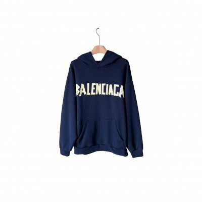BALENCIAGA LOGO COTTON JERSEY HOODIE 